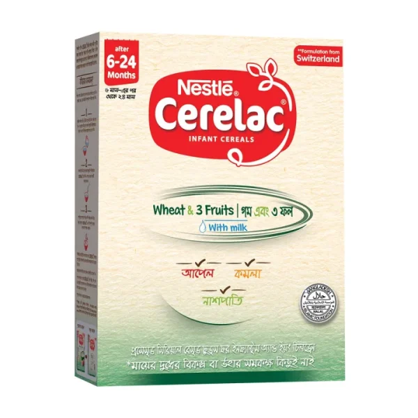 গম ও ৩ ফল এবং দুধ (350g)
