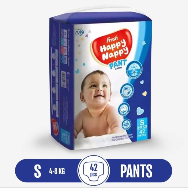 Happy Nappy (S Size) (4-8Kg) (42Pcs)Pant System